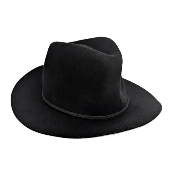 Brixton Black Wesley Fedora Hat Women's Size Medium - Picture 2 of 11